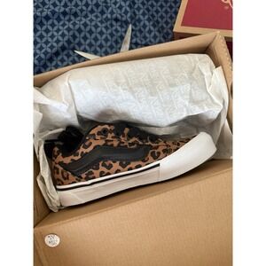 Vans Cheetah Print/blk Shoes Kids Size 1.0 UY NEW